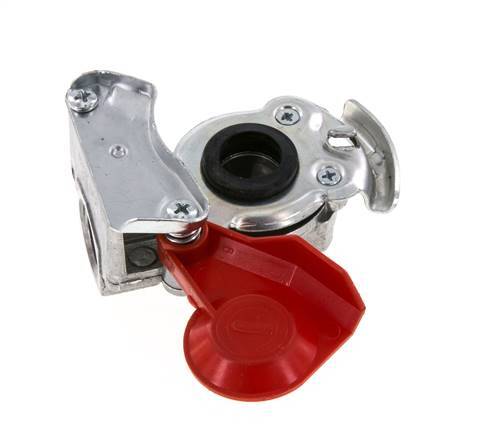 Aluminium Gladhand Koppeling M22x1.5 Binnendraad Toevoer (rood) DIN 74342