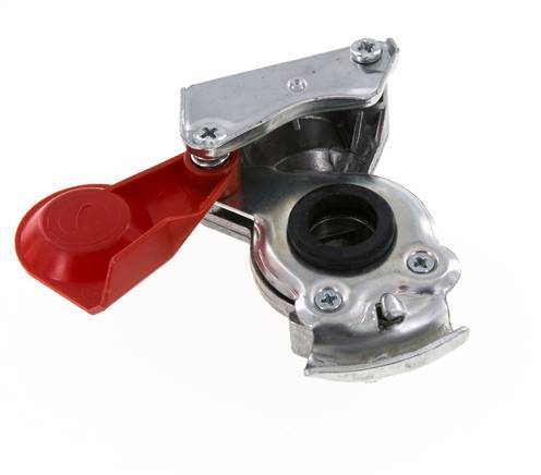 Aluminium Gladhand Koppeling M22x1.5 Binnendraad Toevoer (rood) DIN 74342