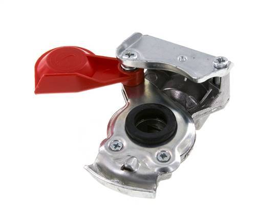 Aluminium Gladhand Koppeling M22x1.5 Binnendraad Toevoer (rood) DIN 74342