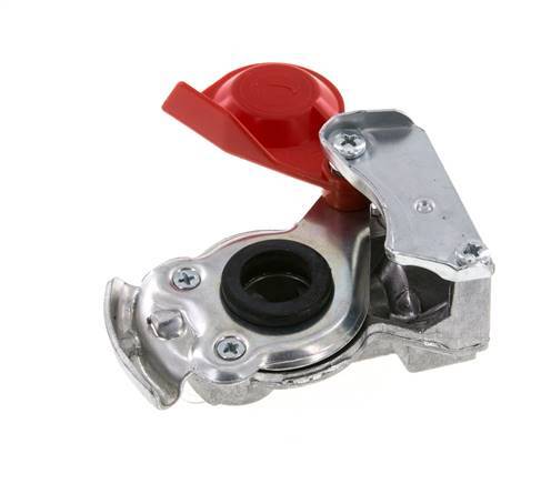 Aluminium Gladhand Koppeling M22x1.5 Binnendraad Toevoer (rood) DIN 74342