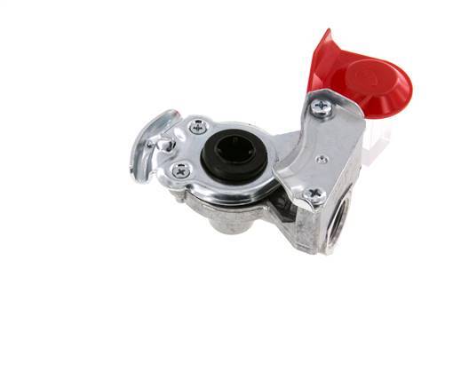 Aluminium Gladhand Koppeling M22x1.5 Binnendraad Toevoer (rood) DIN 74254