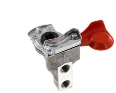 Aluminium Gladhand Koppeling 2 x M16x1.5 Binnendraad Toevoer (rood) DIN 74254