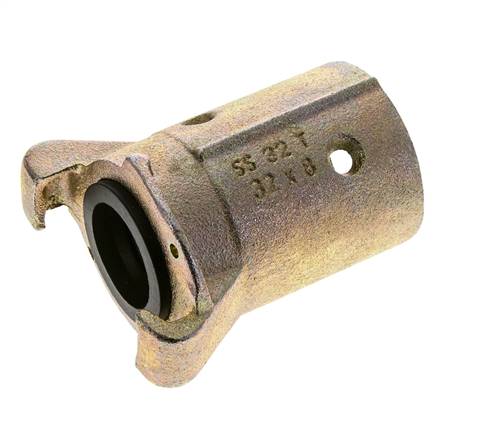 Zandstraalkoppeling 32x48 mm Slangaansluiting Smeedbaar Gietijzer Koppeling Lengte 136 mm