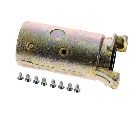 Zandstraalkoppeling 38x56 mm Slangaansluiting Smeedbaar Gietijzer Koppeling Lengte 136 mm