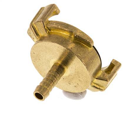 6 mm Slangpilaar Messing GEKA Tuinslangkoppeling [2 Stuks]