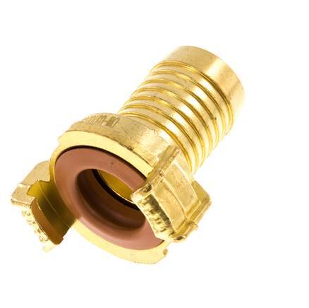 25 mm (1'') Slangpilaar Messing GEKA Tuinslangkoppeling KTW