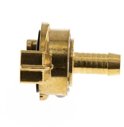 13 mm (1/2'') Slangpilaar Messing GEKA Tuinslangkoppeling Ontkoppeld Draaibaar