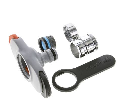 Kunststof GARDENA Adapter M22 x 1.0 or M24 x 1.0 Buitendraad / Binnendraad