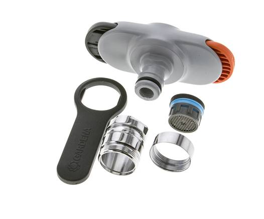 Kunststof GARDENA Adapter M22 x 1.0 or M24 x 1.0 Buitendraad / Binnendraad