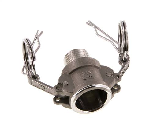 Camlock DN 15 (1/2'') Koppeling RvsR 1/2'' met buitendraad Type B MIL-C-27487