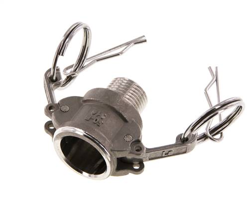 Camlock DN 15 (1/2'') Koppeling RvsR 1/2'' met buitendraad Type B MIL-C-27487