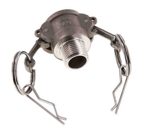 Camlock DN 15 (1/2'') Koppeling RvsR 1/2'' met buitendraad Type B MIL-C-27487