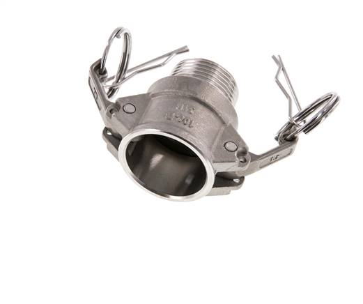 Camlock DN 25 (1'') Koppeling RvsR 1'' met buitendraad Type B MIL-C-27487