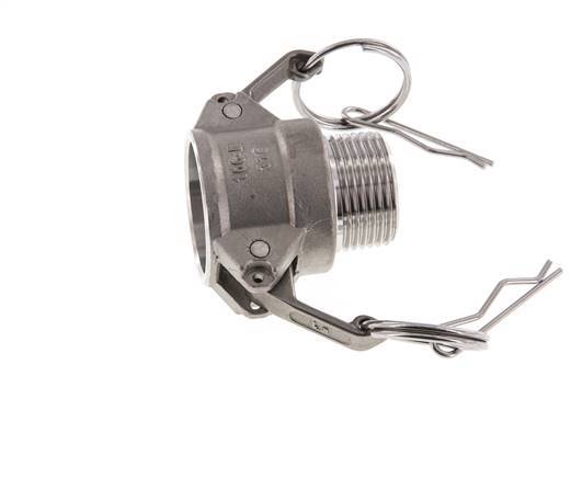 Camlock DN 25 (1'') Koppeling RvsR 1'' met buitendraad Type B MIL-C-27487