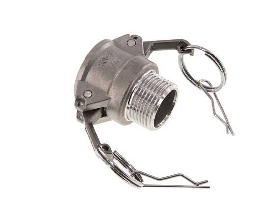 Camlock DN 25 (1'') Koppeling RvsR 1'' met buitendraad Type B MIL-C-27487