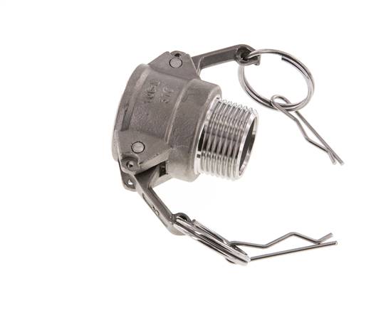 Camlock DN 25 (1'') Koppeling RvsR 1'' met buitendraad Type B MIL-C-27487
