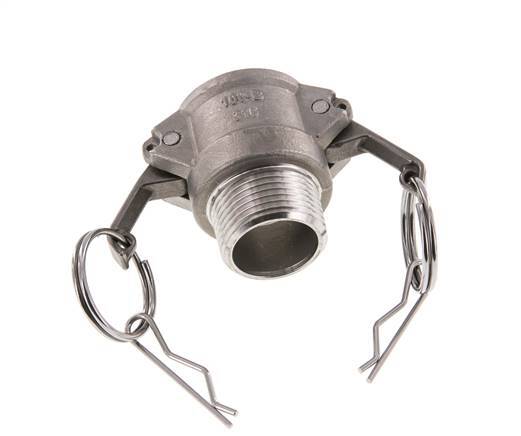 Camlock DN 25 (1'') Koppeling RvsR 1'' met buitendraad Type B MIL-C-27487