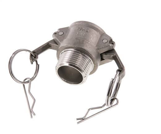 Camlock DN 25 (1'') Koppeling RvsR 1'' met buitendraad Type B MIL-C-27487