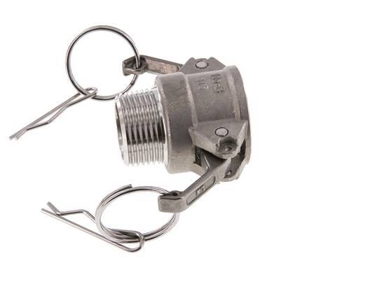 Camlock DN 25 (1'') Koppeling RvsR 1'' met buitendraad Type B MIL-C-27487