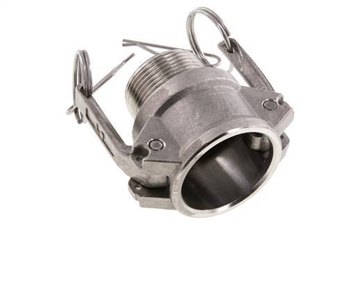 Camlock DN 32 (1 1/4'') Koppeling RvsR 1 1/4'' met buitendraad Type B MIL-C-27487