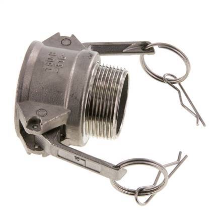 Camlock DN 40 (1 1/2'') Koppeling RvsR 1 1/2'' met buitendraad Type B MIL-C-27487