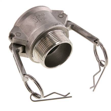 Camlock DN 40 (1 1/2'') Koppeling RvsR 1 1/2'' met buitendraad Type B MIL-C-27487