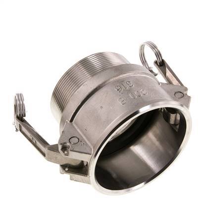 Camlock DN 75 (3'') Koppeling RvsR 3'' met buitendraad Type B MIL-C-27487