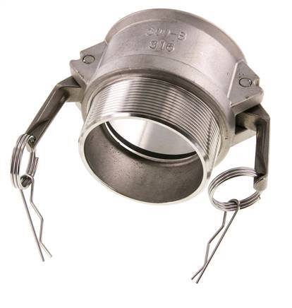 Camlock DN 75 (3'') Koppeling RvsR 3'' met buitendraad Type B MIL-C-27487