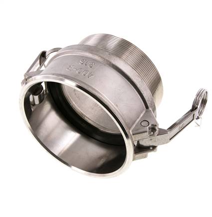 Camlock DN 90 (4'') Koppeling RvsR 4'' met buitendraad Type B MIL-C-27487