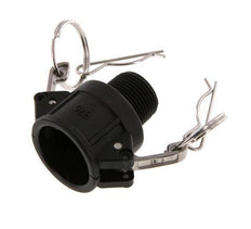 Camlock DN 20 (3/4'') Koppeling PolypropyleenR 3/4'' met buitendraad Type B MIL-C-27487