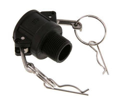 Camlock DN 20 (3/4'') Koppeling PolypropyleenR 3/4'' met buitendraad Type B MIL-C-27487