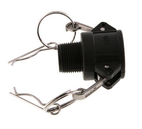 Camlock DN 20 (3/4'') Koppeling PolypropyleenR 3/4'' met buitendraad Type B MIL-C-27487