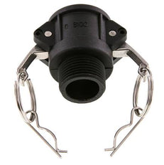 Camlock DN 25 (1'') Koppeling PolypropyleenR 1'' met buitendraad Type B MIL-C-27487