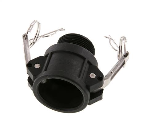 Camlock DN 32 (1 1/4'') Koppeling PolypropyleenR 1 1/4'' met buitendraad Type B MIL-C-27487