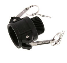 Camlock DN 32 (1 1/4'') Koppeling PolypropyleenR 1 1/4'' met buitendraad Type B MIL-C-27487