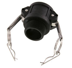 Camlock DN 32 (1 1/4'') Koppeling PolypropyleenR 1 1/4'' met buitendraad Type B MIL-C-27487