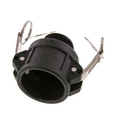 Camlock DN 40 (1 1/2'') Koppeling PolypropyleenR 1 1/4'' met buitendraad Type B MIL-C-27487