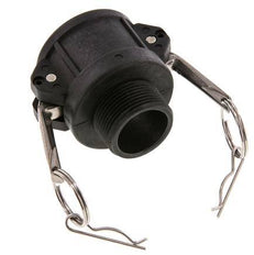 Camlock DN 40 (1 1/2'') Koppeling PolypropyleenR 1 1/4'' met buitendraad Type B MIL-C-27487