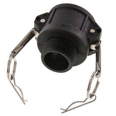Camlock DN 40 (1 1/2'') Koppeling PolypropyleenR 1 1/4'' met buitendraad Type B MIL-C-27487