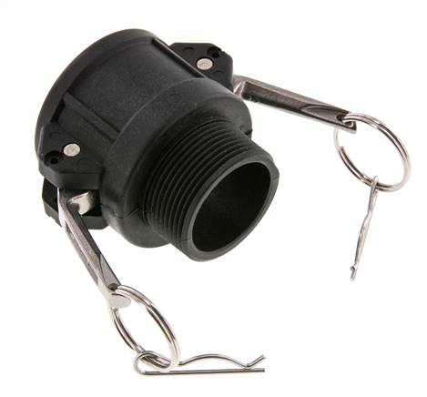 Camlock DN 40 (1 1/2'') Koppeling PolypropyleenR 1 1/2'' met buitendraad Type B MIL-C-27487