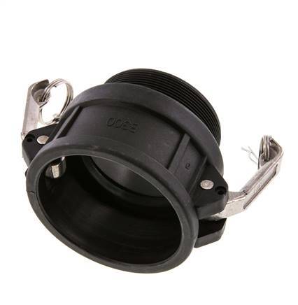 Camlock DN 75 (3'') Koppeling PolypropyleenR 3'' met buitendraad Type B MIL-C-27487