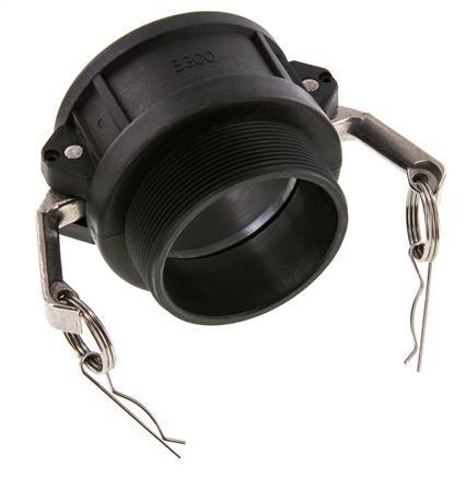 Camlock DN 75 (3'') Koppeling PolypropyleenR 3'' met buitendraad Type B MIL-C-27487