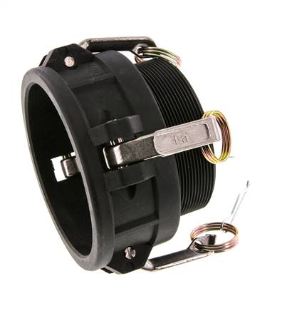 Camlock DN 90 (4'') Koppeling PolypropyleenR 4'' met buitendraad Type B MIL-C-27487