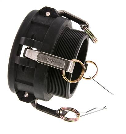 Camlock DN 90 (4'') Koppeling PolypropyleenR 4'' met buitendraad Type B MIL-C-27487