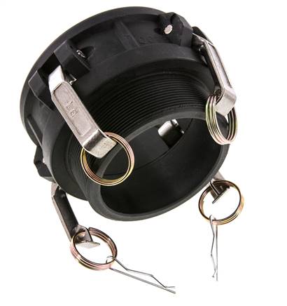 Camlock DN 90 (4'') Koppeling PolypropyleenR 4'' met buitendraad Type B MIL-C-27487