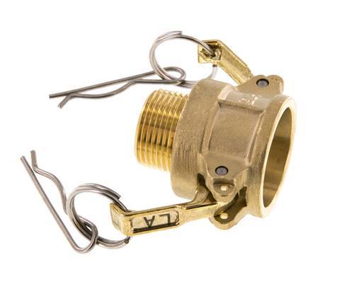 Camlock DN 20 (3/4'') Koppeling MessingR 3/4'' met buitendraad Type B MIL-C-27487