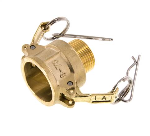 Camlock DN 20 (3/4'') Koppeling MessingR 3/4'' met buitendraad Type B MIL-C-27487