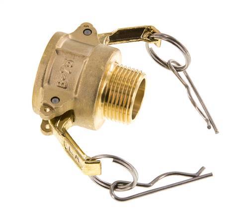 Camlock DN 20 (3/4'') Koppeling MessingR 3/4'' met buitendraad Type B MIL-C-27487
