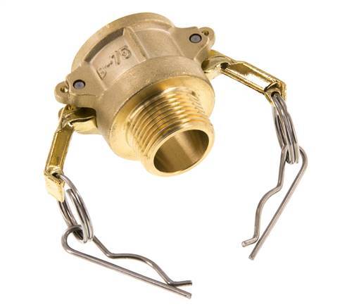 Camlock DN 20 (3/4'') Koppeling MessingR 3/4'' met buitendraad Type B MIL-C-27487