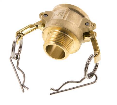 Camlock DN 20 (3/4'') Koppeling MessingR 3/4'' met buitendraad Type B MIL-C-27487